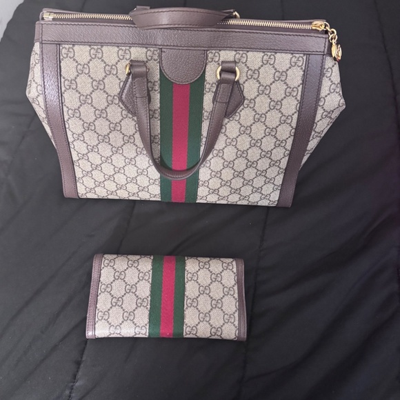 Gucci Ophidia medium top handle bag and matching continental wallet - Picture 2 of 9